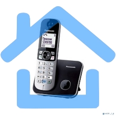 Телефон беспроводной (DECT) Panasonic KX-TG6811RUB черный Беспроводной DECT,40 мелодий,телефонный справочник 120 зап.