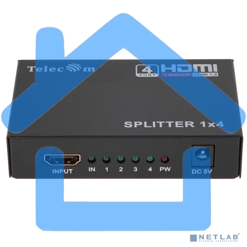 Разветвитель HDMI 1=>4 Telecom <TTS5020>, каскадируемый, 1.4v+3D