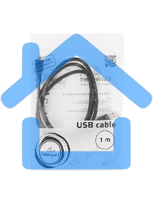 Кабель USB2.0 Pro Cablexpert CCP-mUSB2-AMBM-1M, AM/microBM 5P, 1м, экран, черный, пакет