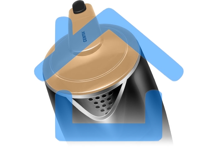 Чайник электрический Centek CT-0025 черный металл 1.8л, 1800W, двойные стенки, кнопка вкл. на ручке