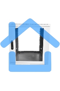 Шкаф телекоммуникационный настенный разборный 9U (600 × 520), съемные стенки, дверь стекло