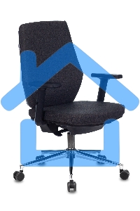 Кресло компьютерное Бюрократ CH-545SL серый 38-417, крестовина металл хром