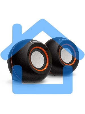 Акустическая система 2.0 ExeGate EX287053RUS Disco 180 (питание USB, 2х3Вт (6Вт RMS), 100-20000Гц, черный)