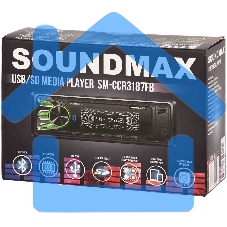 Автомагнитола Soundmax SM-CCR3187FB 1DIN 4x45Вт (SM-CCR3187FB черный \G)