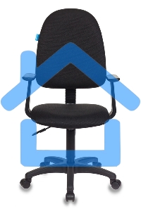 Кресло компьютерное Бюрократ CH-1300/T-15-21 черный Престиж+