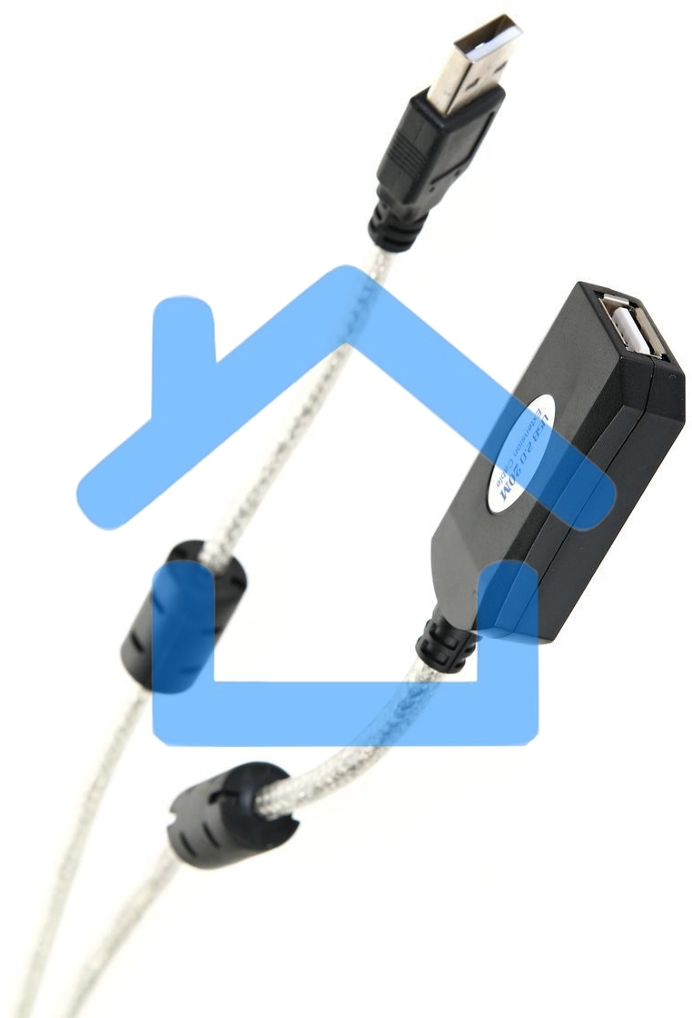Кабель-адаптер Aopen/Qust USB2.0-repeater, удлинительный активный <Am-->Af> 20м (ACU823-20M) 6938510851345