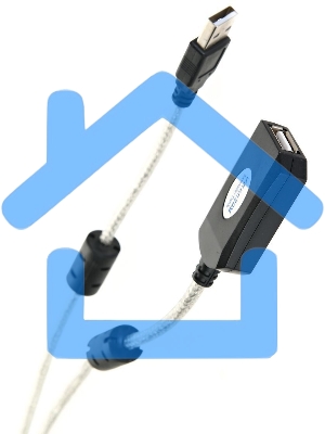 Кабель-адаптер Aopen/Qust USB2.0-repeater, удлинительный активный <Am-->Af> 20м (ACU823-20M) 6938510851345