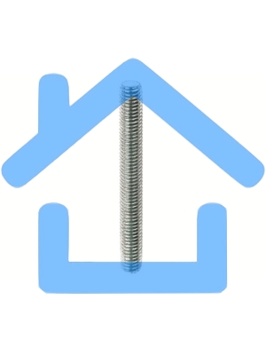 Шпилька резьбовая М10х2000 (дл.2м) ДКС CM201002