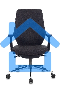 Кресло компьютерное Бюрократ CH-545SL серый 38-417, крестовина металл хром