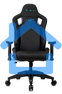 Кресло игровое Knight Outrid Smile черный эко.кожа крестов. пластик