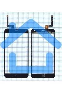 Сенсорное стекло (тачскрин) для Meizu M1 note черное