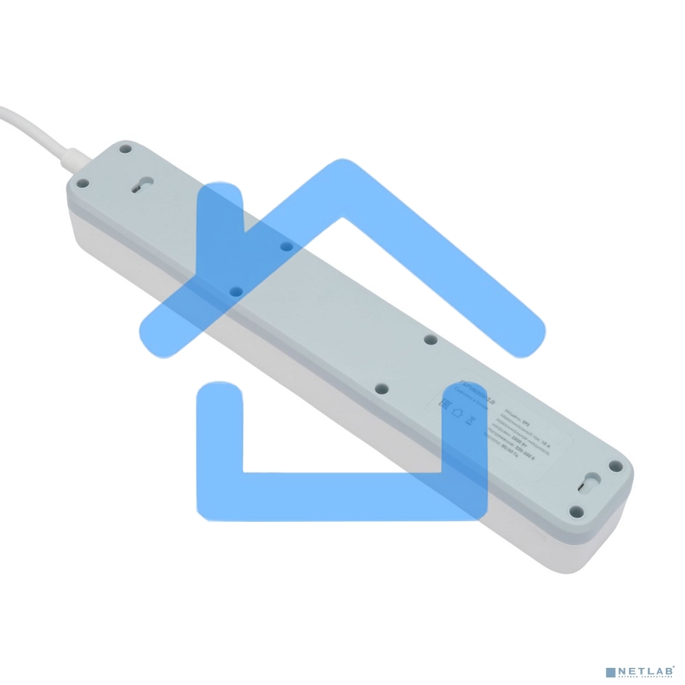 Сетевой фильтр Гарнизон EPS-5-W-2 5р, 2.0, 10А, 2м, ур.защиты 2+, белый, пакет (21442)