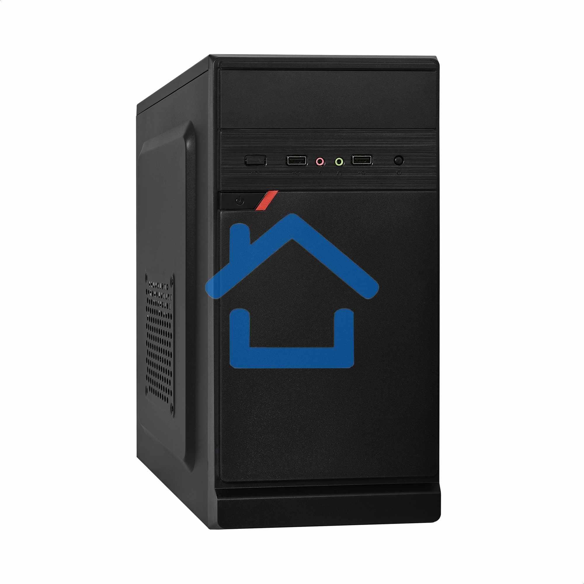 Компьютерный корпус Minitower ExeGate BAA-106-UNS450 (mATX, БП UNS450 с вент. 12см, 2*USB, аудио, черный)