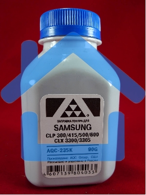 Тонер SAMSUNG CLP 300/315/320/325/360/415/500/510/600/610/660/CLX3300/3305 черный, (фл.90г.) AQC фас. Россия