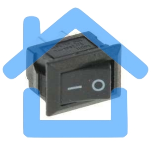 Выключатель клавишный 250V 3А (2с) ON-OFF черный Micro Rexant