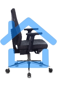 Кресло компьютерное Бюрократ CH-545SL серый 38-417, крестовина металл хром