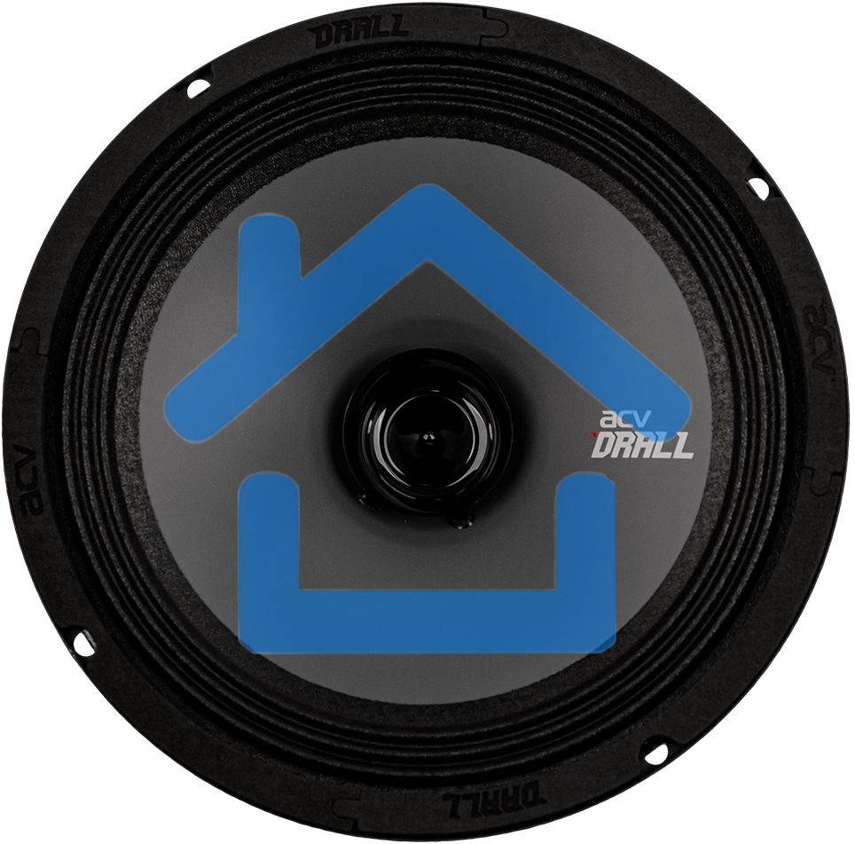 Колонки автомобильные ACV DRALL DR8 (без решетки) 300Вт 96дБ 3Ом 20см (8дюйм) (ком.:2кол.) широкополосные однополосные