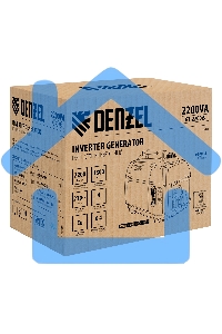 Генератор инверторный GT-2200iS, 2,2 кВт, 230 В, бак 4 л, закрытый корпус, ручной старт Denzel