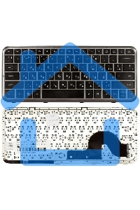 Клавиатура для ноутбука HP Pavilion dm3 dm3-1000 черная с серой рамкой