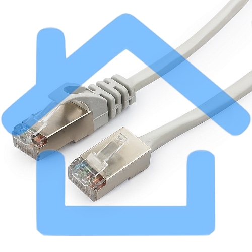 Патч-корд FTP Cablexpert кат.5e, 7.5м, литой, многожильный (серый)