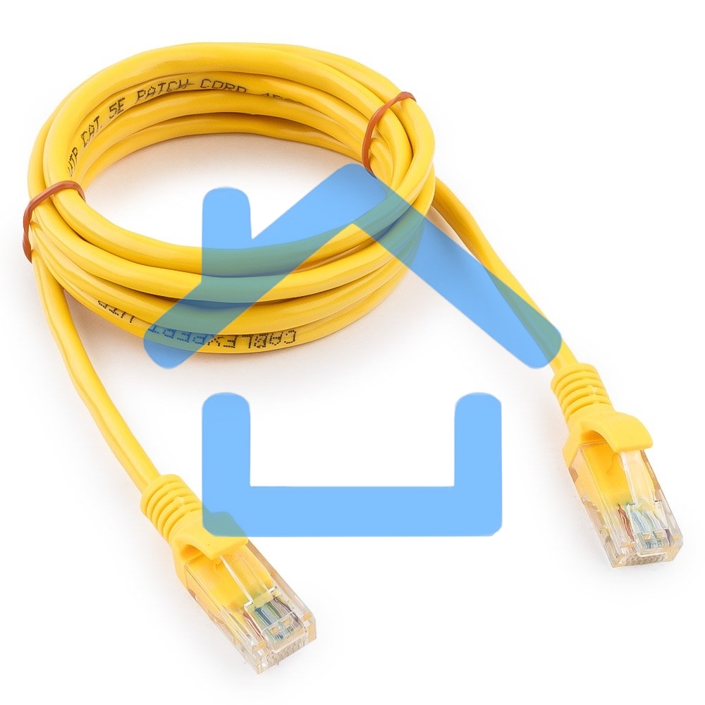 Патч-корд UTP Cablexpert кат.5e, 2м, литой, многожильный (желтый)