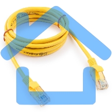 Патч-корд UTP Cablexpert кат.5e, 2м, литой, многожильный (желтый)