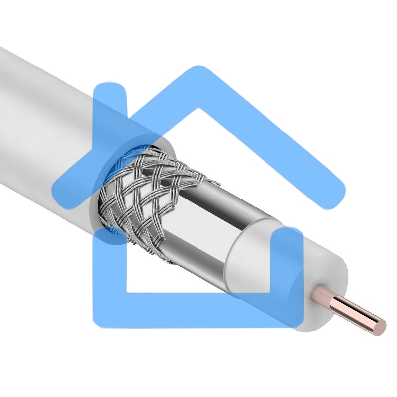 Кабель RG-6U, (48%), 75 Ом, 50м., белый 01-2205-50 PROconnect