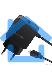 Сетевое универсальное зарядное устройство Crown CMWC-3001 черный