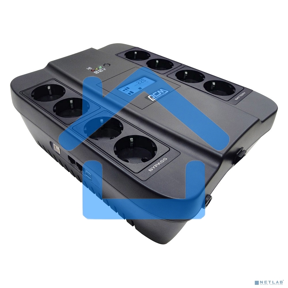 Источник бесперебойного питания Powercom Spider SPD-750U USB LCD 450Вт 750ВА черный