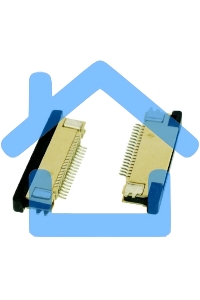 Разъем FPC Half Coverage Bottom Contact 0.5K-BX-10PWB 10 pin высота 2мм шаг 0,5мм