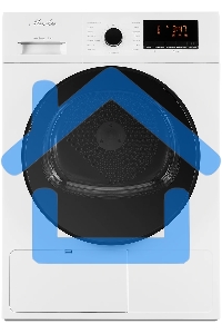 Сушильная машина MONSHER MDM 630 Blanc белый, 8 кг, сушка - тепловой насос, программ - 15, 59.5 x 84.5 x 58.5 см