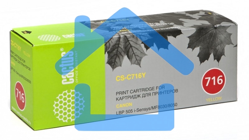 Картридж лазерный Cactus CS-C716Y желтый (1500 стр.) для Canon i-Sensys MF8030/MF8030cn/MF8050/LBP 5050