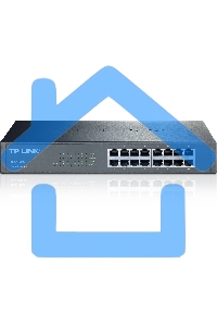 Коммутатор TP-Link SMB TL-SG1016D неуправляемый настольный/19U 16x10/100/1000BASE-T