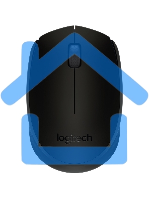 Мышь беспроводная Logitech B170 черный, 1000 dpi, радиоканал, USB, кнопки - 3