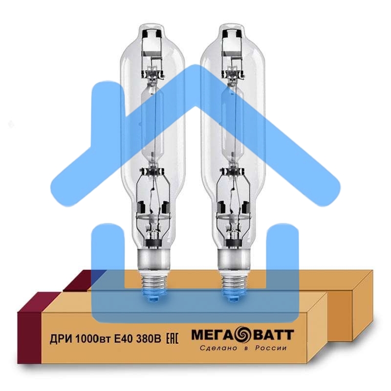 Лампа газоразрядная металлогалогенная ДРИ 1000 380/4000К E40 (12) МЕГАВАТТ 03116
