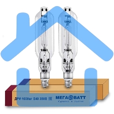 Лампа газоразрядная дуговая ртутная ДРИ 1000 380/4000К E40 (12) МЕГАВАТТ 03116