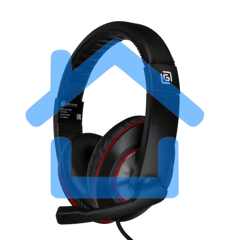 Гарнитура Oklick HS-L390G DRAGON black/red 1.8m (JD-728S)