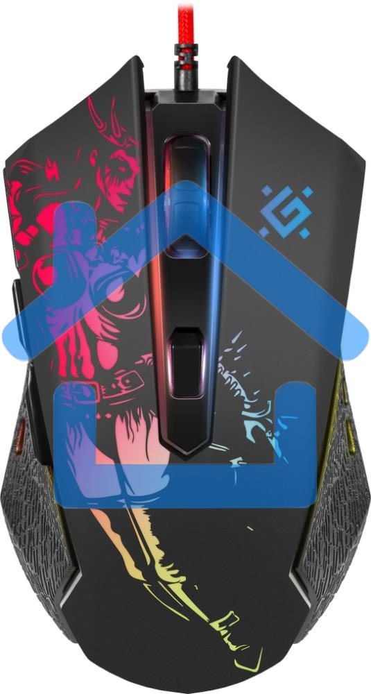 Мышь проводная Defender Sin'Sister GM-933 черный, 7200 dpi, USB, кнопки - 6