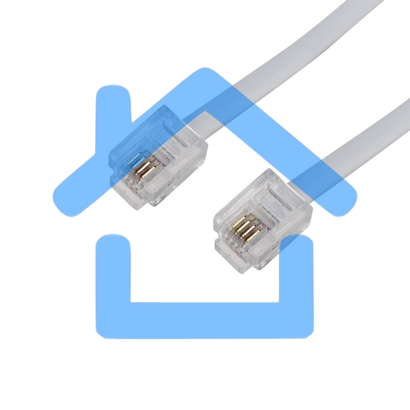 Телефонный шнур, удлинитель RJ-11(6P-4C), длина 20 метров, белый Rexant