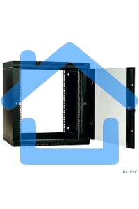 Шкаф телеком. настенный разборный 6U (600х350) дверь стекло,цвет черный (ШРН-Э-6.350-9005) (1 коробка)