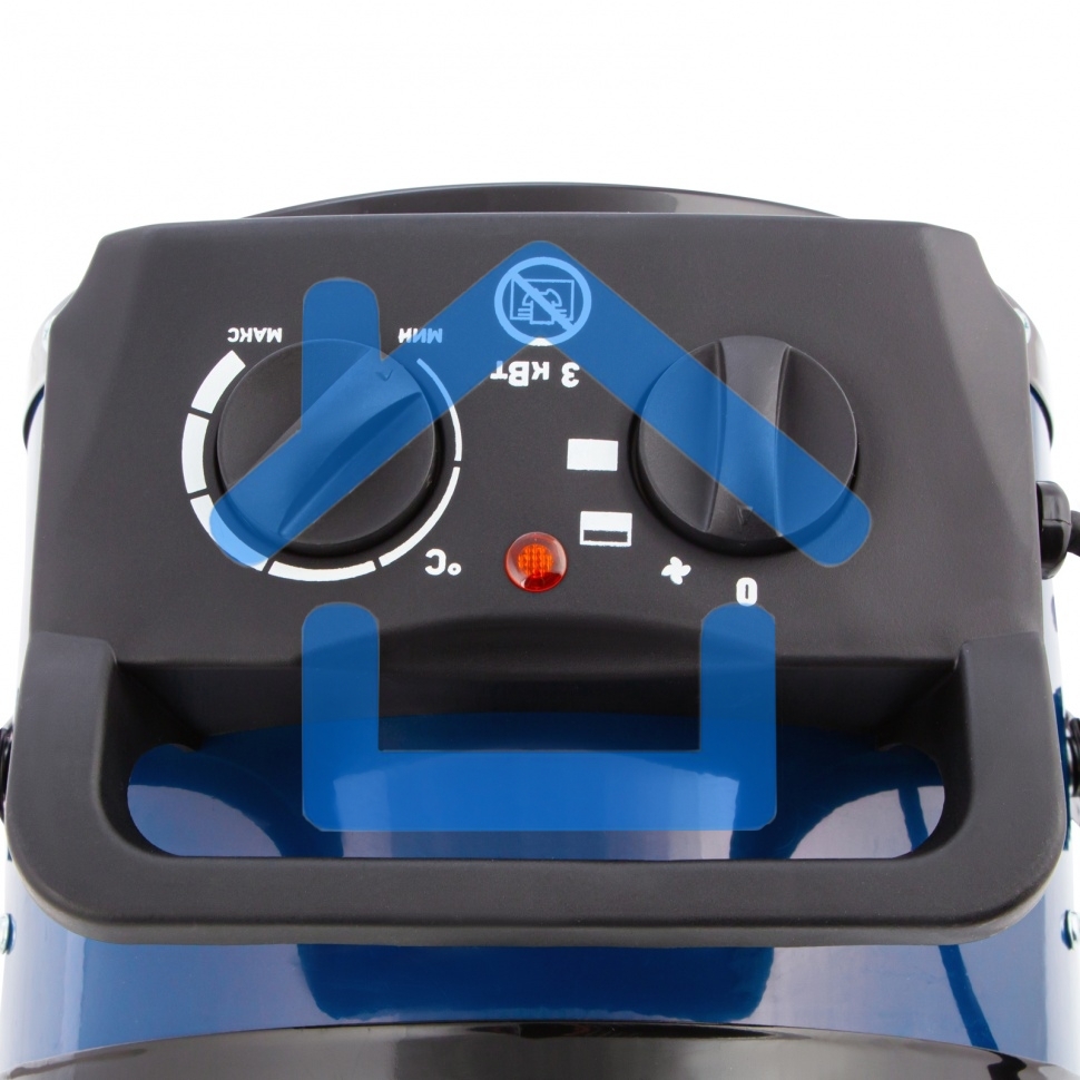 Тепловая пушка керамический нагреватель Сибртех K3, 3 режима, 230В, 1500/3000 Вт