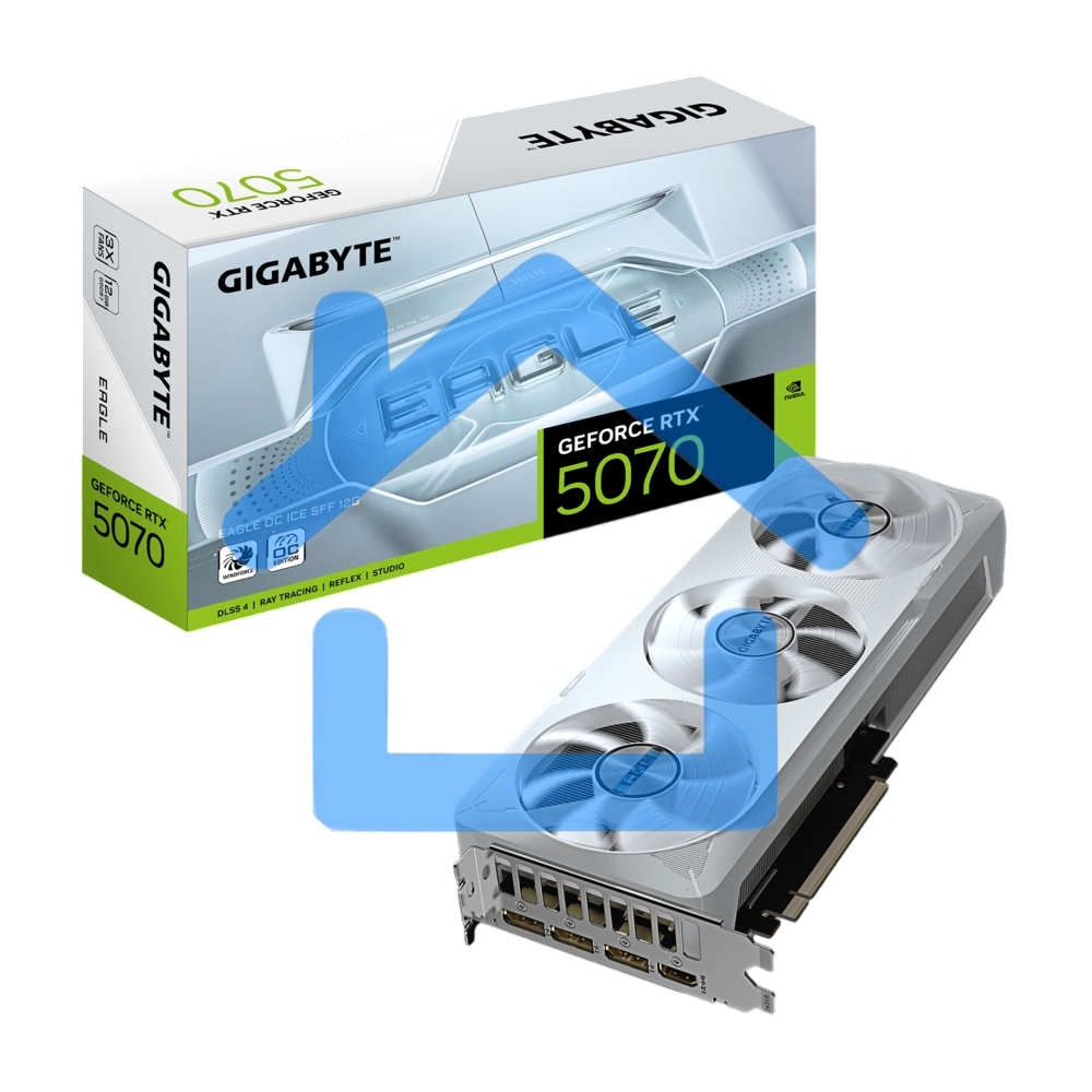 Видеокарта Gigabyte PCI-E GV-N5070EAGLEOC ICE-12GD 1.0 NVIDIA GeForce RTX 5070 12Gb 192bit GDDR7 2805/28000 HDMIx1 DPx3 HDCP Ret