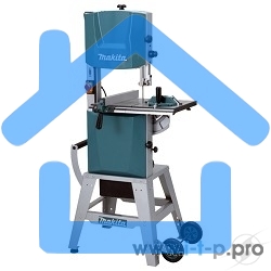 Пила Makita LB1200F ленточная [LB1200F] 900Вт,400\800м\мин,рез-165х305мм,81.2кг,кор,стол на ножках,подсв,угл направляющая+5полотен