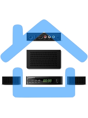 Ресивер DVB-T2 Starwind CT-200 черный
