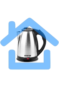 Чайник электрический Centek CT-0035 матовый, металл, 1,5 л, 2000 W, хромированная вставка на крышке