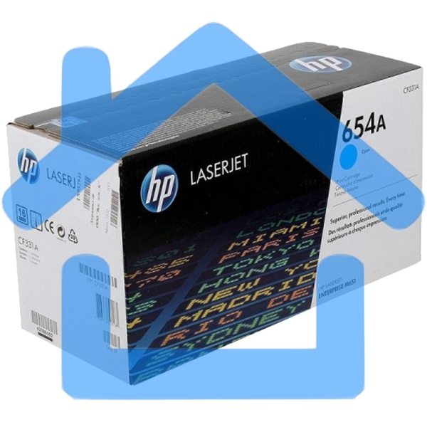Тонер Картридж HP 654A CF331A голубой для HP CLJ Ent M651n/M651dn/M651xh/M680dn/M680f (15000стр.)