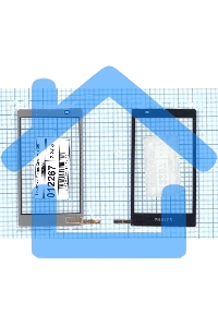 Сенсорное стекло (тачскрин) для Philips Xenium X809, черное