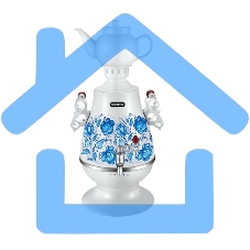 Самовар электрический CENTEK СТ-0091A Самовар Centek СТ-0091 A (белый+рисунок), 4.0л, 2300Вт, поддерж.t + LED индикатор, керам заварник