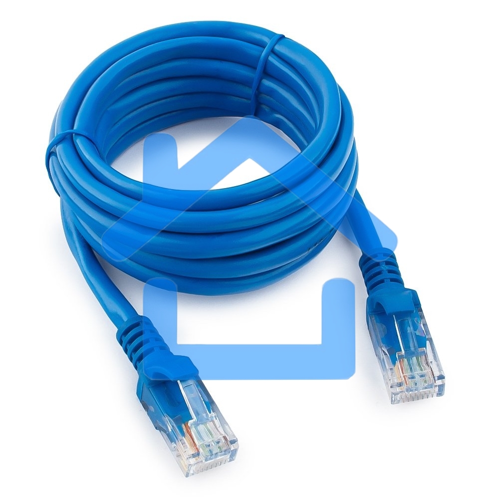 Патч-корд UTP Cablexpert кат.5e, 2м, литой, многожильный (синий)