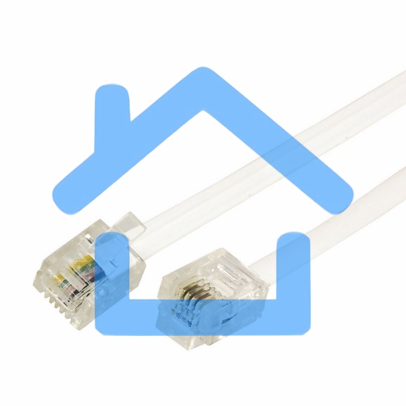 Телефонный шнур, удлинитель RJ-11(6P-4C), длина 2 метра, белый Rexant